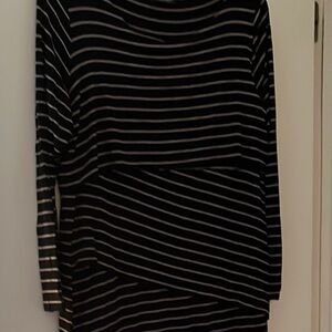 Striped Black and White Dress